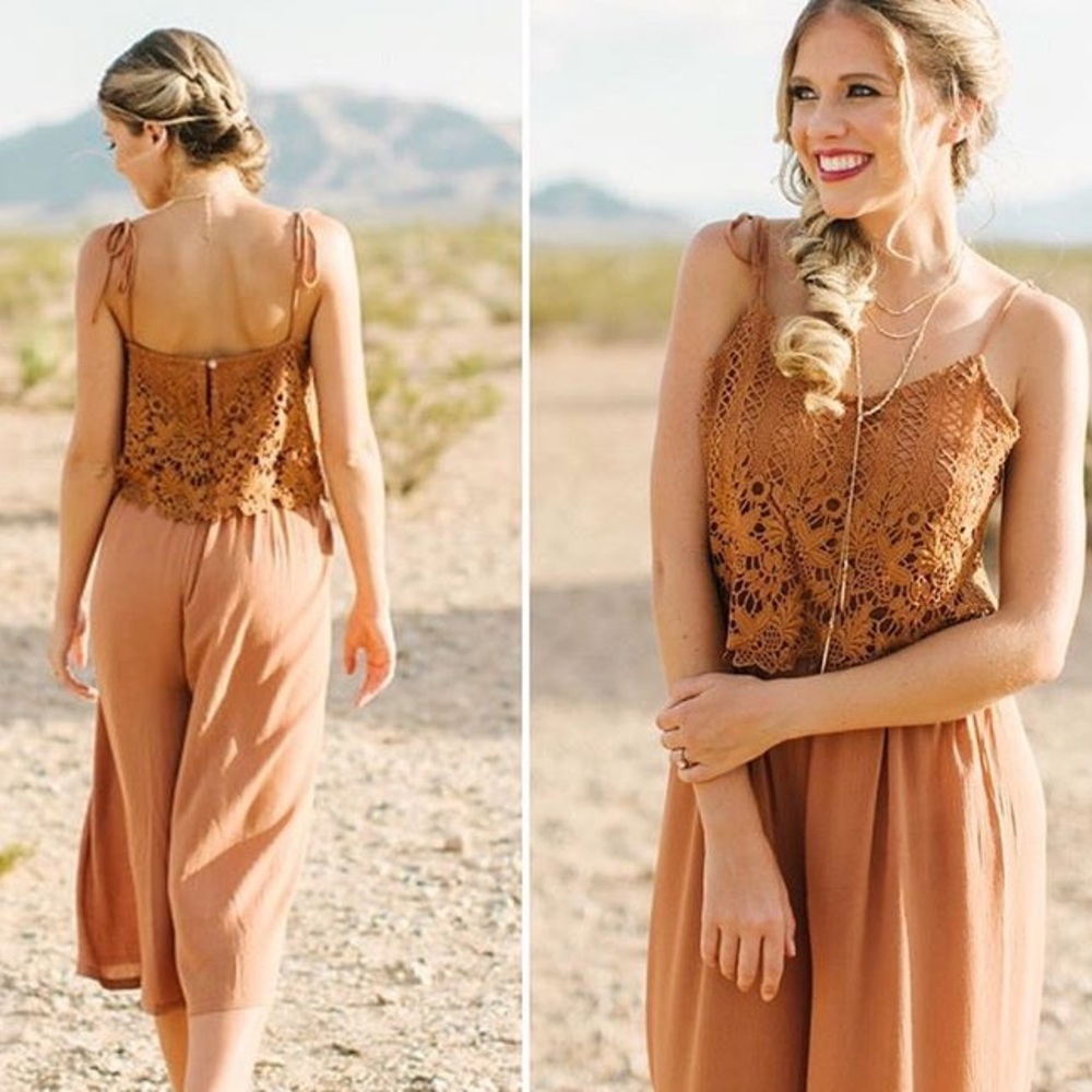 The Hanger Crochet Jumpsuit NWT